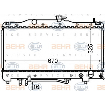 Photo Radiateur, refroidissement du moteur BEHR HELLA SERVICE 8MK376724641