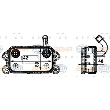 Foto Radiador de aceite, aceite motor BEHR HELLA SERVICE 8MO376726151