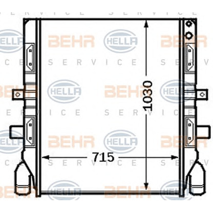 Foto Radiador, refrigeración del motor BEHR HELLA SERVICE 8MK376726661