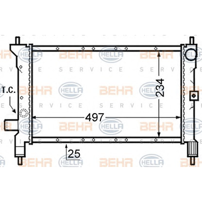 Foto Radiatore, Raffreddamento motore BEHR HELLA SERVICE 8MK376726681