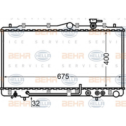 Фото Радиатор, охлаждение двигателя BEHR HELLA SERVICE 8MK376726791