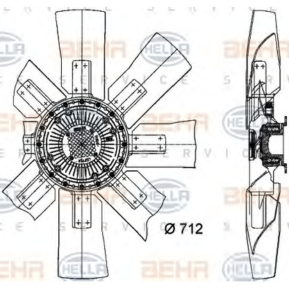 Фото Вентилятор, охлаждение двигателя BEHR HELLA SERVICE 8MV376727371