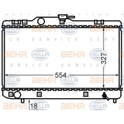 Фото Радиатор, охлаждение двигателя BEHR HELLA SERVICE 8MK376727701