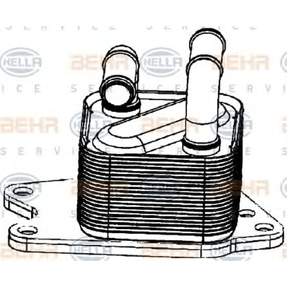 Photo Oil Cooler, automatic transmission BEHR HELLA SERVICE 8MO376729251
