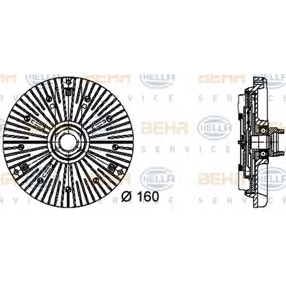 Foto Giunto di collegamento, Ventilatore radiatore BEHR HELLA SERVICE 8MV376732031