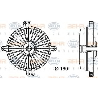 Фото Сцепление, вентилятор радиатора BEHR HELLA SERVICE 8MV376733061