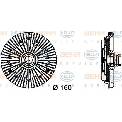 Photo Clutch, radiator fan BEHR HELLA SERVICE 8MV376734451