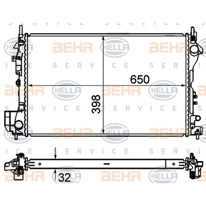 Foto Radiatore, Raffreddamento motore BEHR HELLA SERVICE 8MK376735051