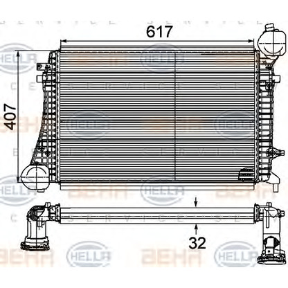 Photo Intercooler, charger BEHR HELLA SERVICE 8ML376746161