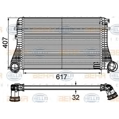 Zdjęcie Chłodnica powietrza doładowującego BEHR HELLA SERVICE 8ML376746201