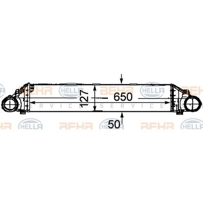Photo Intercooler, échangeur BEHR HELLA SERVICE 8ML376746331