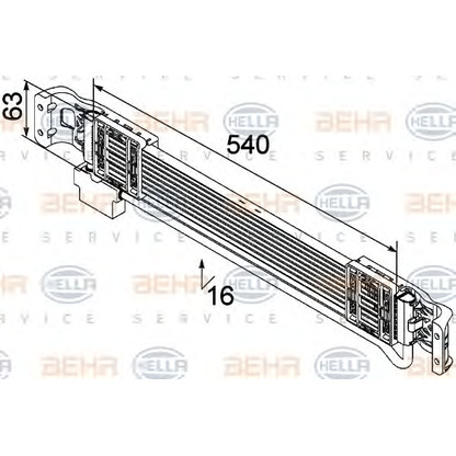 Photo Radiateur d'huile de boîte automatique BEHR HELLA SERVICE 8MO376747131