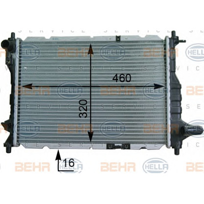 Photo Radiator, engine cooling BEHR HELLA SERVICE 8MK376748721