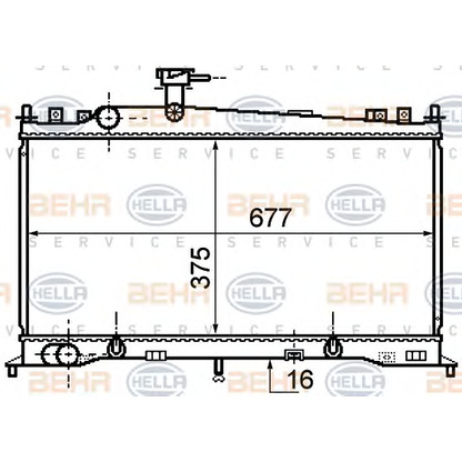 Фото Радиатор, охлаждение двигателя BEHR HELLA SERVICE 8MK376750271