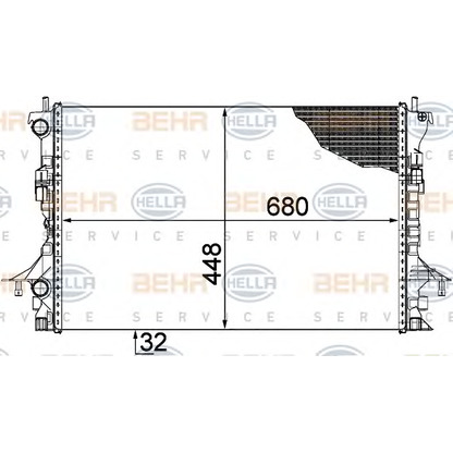 Foto Radiatore, Raffreddamento motore BEHR HELLA SERVICE 8MK376753501