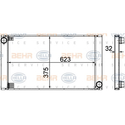 Foto Radiatore, Raffreddamento motore BEHR HELLA SERVICE 8MK376753581