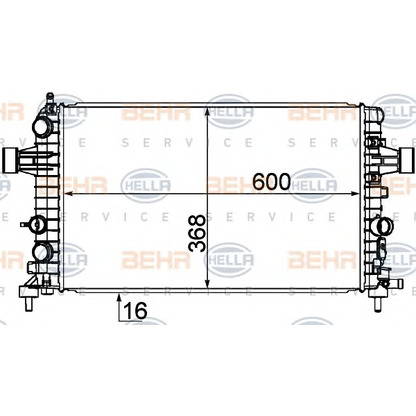 Foto Radiatore, Raffreddamento motore BEHR HELLA SERVICE 8MK376754081