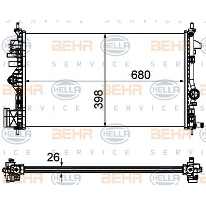 Фото Радиатор, охлаждение двигателя BEHR HELLA SERVICE 8MK376754351