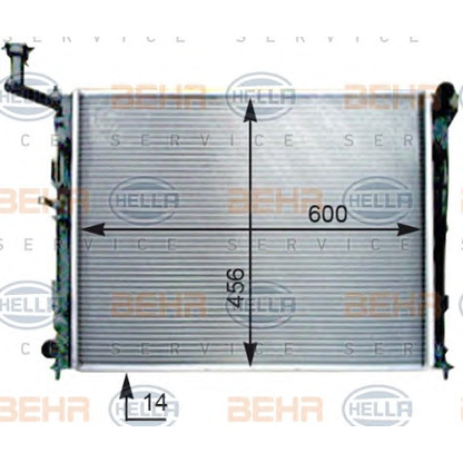 Photo Radiateur, refroidissement du moteur BEHR HELLA SERVICE 8MK376754521