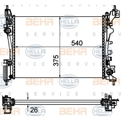 Foto Kühler, Motorkühlung BEHR HELLA SERVICE 8MK376754571