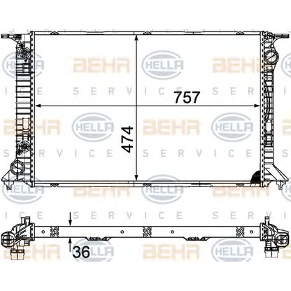 Foto Radiatore, Raffreddamento motore BEHR HELLA SERVICE 8MK376754741