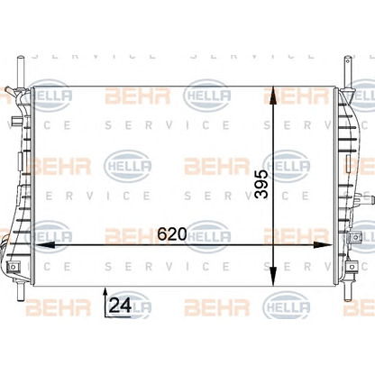 Foto Radiatore, Raffreddamento motore BEHR HELLA SERVICE 8MK376755271