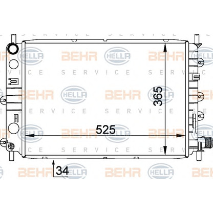 Photo Radiateur, refroidissement du moteur BEHR HELLA SERVICE 8MK376755311