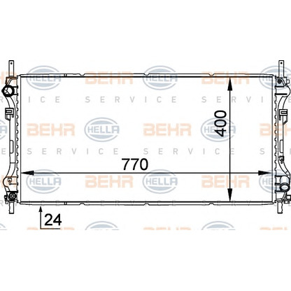 Foto Radiador, refrigeración del motor BEHR HELLA SERVICE 8MK376755321