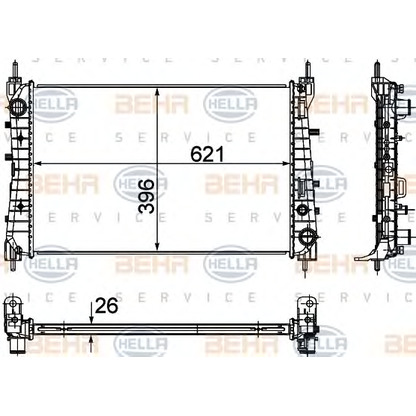 Фото Радиатор, охлаждение двигателя BEHR HELLA SERVICE 8MK376756511