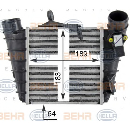 Zdjęcie Chłodnica powietrza doładowującego BEHR HELLA SERVICE 8ML376760581