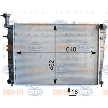 Photo Radiator, engine cooling BEHR HELLA SERVICE 8MK376763211