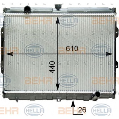 Foto Kühler, Motorkühlung BEHR HELLA SERVICE 8MK376763311