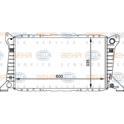 Photo Radiateur, refroidissement du moteur BEHR HELLA SERVICE 8MK376764021