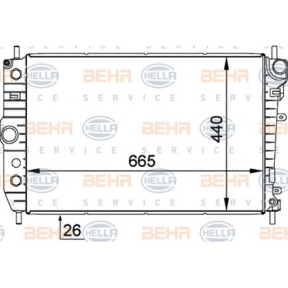 Фото Радиатор, охлаждение двигателя BEHR HELLA SERVICE 8MK376764041