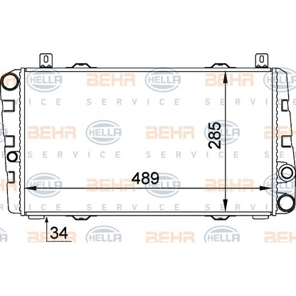 Zdjęcie Chłodnica, układ chłodzenia silnika BEHR HELLA SERVICE 8MK376764071