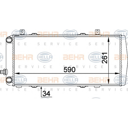 Фото Радиатор, охлаждение двигателя BEHR HELLA SERVICE 8MK376764081