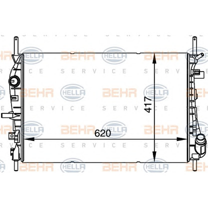 Foto Radiador, refrigeración del motor BEHR HELLA SERVICE 8MK376764381