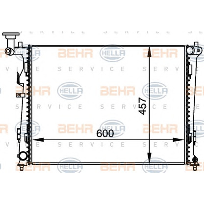 Photo Radiateur, refroidissement du moteur BEHR HELLA SERVICE 8MK376764451