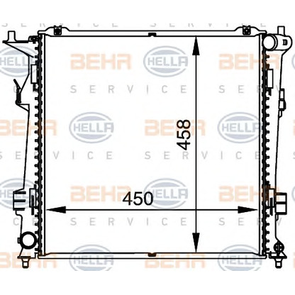 Photo Radiator, engine cooling BEHR HELLA SERVICE 8MK376764461