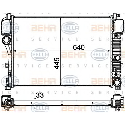 Фото Радиатор, охлаждение двигателя BEHR HELLA SERVICE 8MK376764791