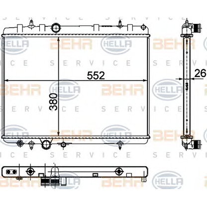 Foto Kühler, Motorkühlung BEHR HELLA SERVICE 8MK376767101