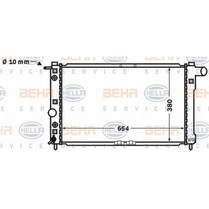 Photo Radiator, engine cooling BEHR HELLA SERVICE 8MK376767221