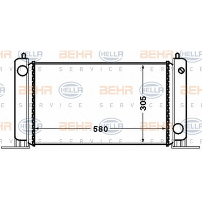 Foto Radiador, refrigeración del motor BEHR HELLA SERVICE 8MK376767721