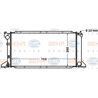 Photo Radiator, engine cooling BEHR HELLA SERVICE 8MK376768181