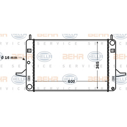 Photo Radiateur, refroidissement du moteur BEHR HELLA SERVICE 8MK376768191