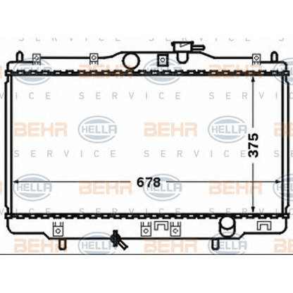 Photo Radiateur, refroidissement du moteur BEHR HELLA SERVICE 8MK376768261