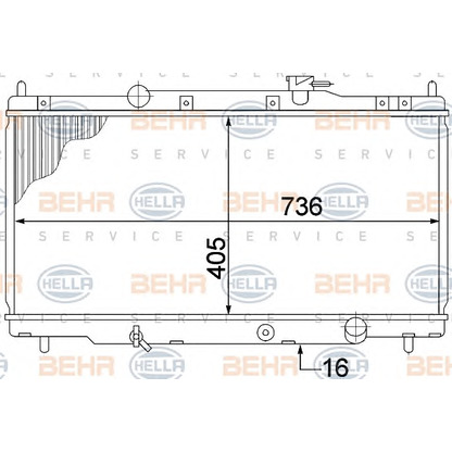 Фото Радиатор, охлаждение двигателя BEHR HELLA SERVICE 8MK376768311