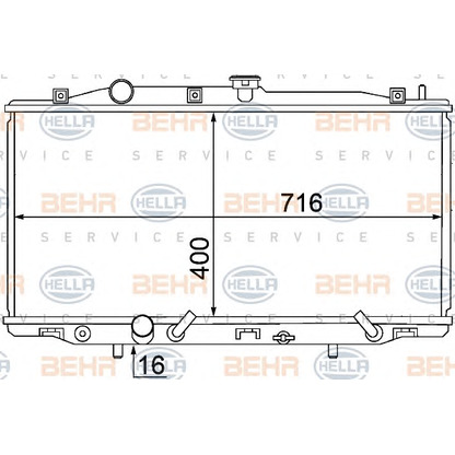 Foto Kühler, Motorkühlung BEHR HELLA SERVICE 8MK376768371