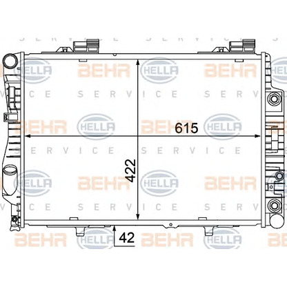 Foto Radiador, refrigeración del motor BEHR HELLA SERVICE 8MK376769711