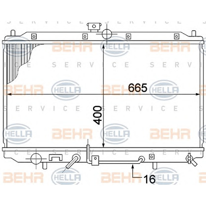 Photo Radiator, engine cooling BEHR HELLA SERVICE 8MK376770111